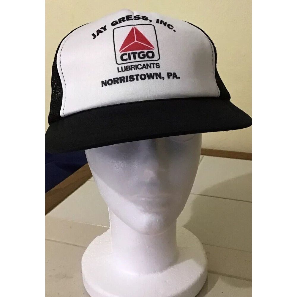 Vintage Citgo Lubricants Mesh Trucker Hat Snapback Deadstock Foam Front‎